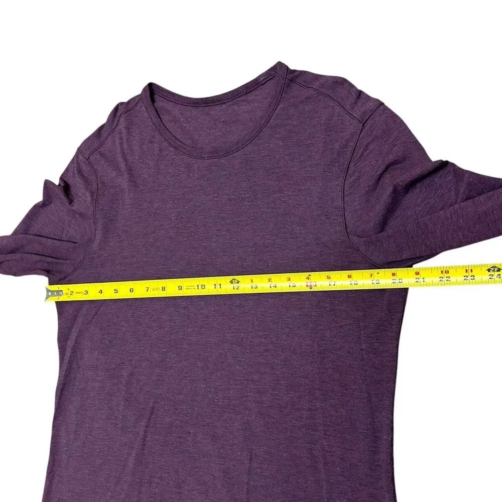 Lululemon Shirt Mens Medium Maroon Athletic‎ Stretch Running Long Sleeve